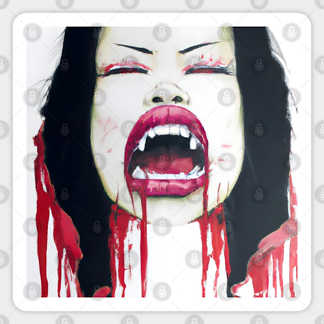 J Horror Zombie girl Sticker by Ravenglow